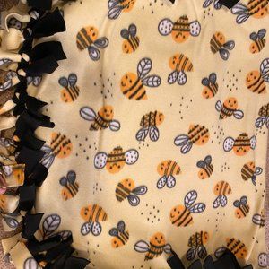 Bumblebee Tie Fleece Blanket